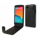 CUSTODIA per LG NEXUS 5 (D820) FLIP VERTICALE SIMILPELLE COLORE NERO