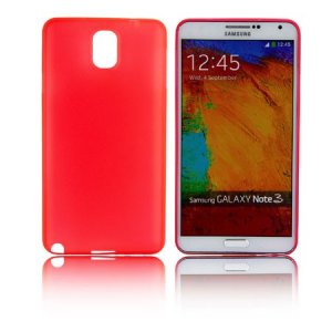 CUSTODIA BACK RIGIDA SLIM DA 0,35mm per SAMSUNG GALAXY NOTE 3, N9000, N9002, N9005 COLORE ROSSO