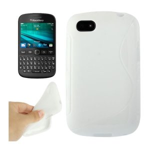 CUSTODIA GEL TPU SILICONE DOUBLE per BLACKBERRY 9720 SAMOA COLORE BIANCO