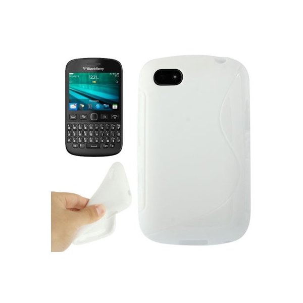 CUSTODIA GEL TPU SILICONE DOUBLE per BLACKBERRY 9720 SAMOA COLORE BIANCO