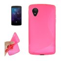 CUSTODIA per LG NEXUS 5 (D820) IN GEL TPU SILICONE DOUBLE COLORE ROSA