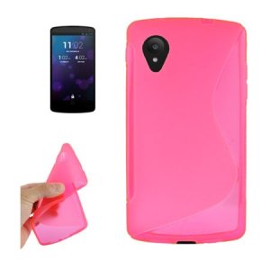 CUSTODIA per LG NEXUS 5 (D820) IN GEL TPU SILICONE DOUBLE COLORE ROSA