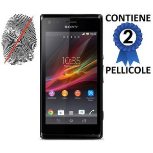 PELLICOLA PROTEGGI DISPLAY ANTI IMPRONTA SONY XPERIA M, C1904, C1905, C2004, C2005 CONFEZIONE 2 PEZZI