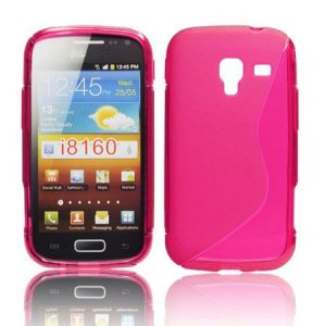 CUSTODIA GEL TPU SILICONE DOUBLE per SAMSUNG I8160 GALAXY ACE 2 COLORE ROSA