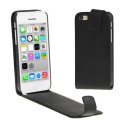 CUSTODIA FLIP VERTICALE PELLE per APPLE IPHONE 5c COLORE NERO