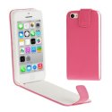 CUSTODIA FLIP VERTICALE PELLE per APPLE IPHONE 5c COLORE FUCSIA