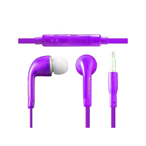 AURICOLARE STEREO con CONNETTORE JACK 3,5mm - GOMMINI E TASTO DI RISPOSTA/VOLUME VIOLA SAMSUNG EO-HS3303WEGWW BULK