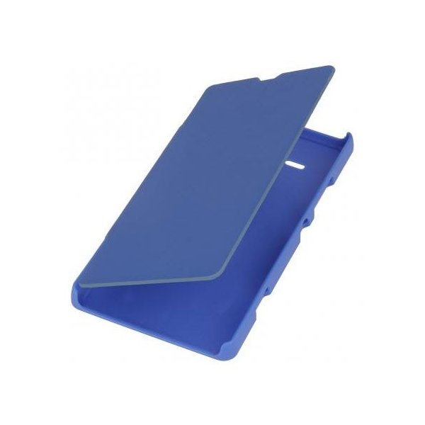 CUSTODIA FLIP COVER ORIZZONTALE per SONY XPERIA SP, M35H, HSPA C5302, LTE C5306, LTE C5303 COLORE AZZURRO