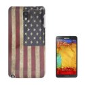 CUSTODIA BACK RIGIDA per SAMSUNG GALAXY NOTE 3, N9000, N9002, N9005 FANTASIA BANDIERA USA ANTICATA