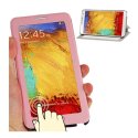 CUSTODIA FLIP ORIZZONTALE TOUCH SCREEN per SAMSUNG GALAXY NOTE 3, N9000 CON FINESTRA GRANDE E STAND COLORE ROSA