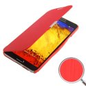 CUSTODIA FLIP ORIZZONTALE per SAMSUNG GALAXY NOTE 3, N9000, N9002, N9005 COLORE ROSSO EFFETTO SPAZZOLATO