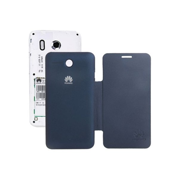 CUSTODIA FLIP COVER ORIZZONTALE per HUAWEI ASCEND Y320 COLORE BLU