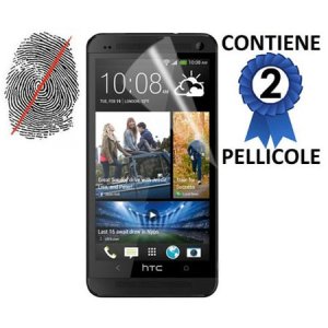 PELLICOLA PROTEGGI DISPLAY ANTI IMPRONTA HTC ONE MAX CONFEZIONE 2 PEZZI