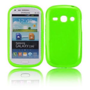 CUSTODIA GEL TPU SILICONE LUCIDA per SAMSUNG I8260 GALAXY CORE, I8262 COLORE VERDE