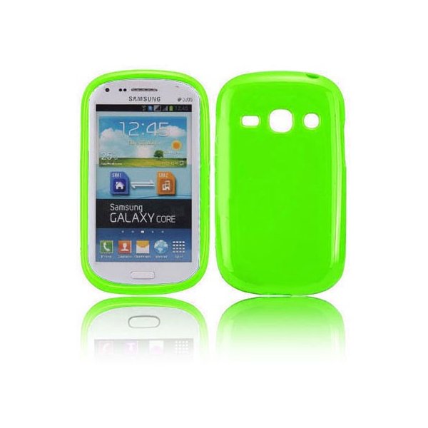 CUSTODIA GEL TPU SILICONE LUCIDA per SAMSUNG I8260 GALAXY CORE, I8262 COLORE VERDE