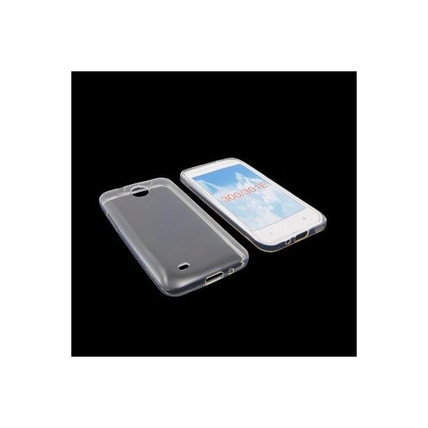 CUSTODIA GEL TPU SILICONE SEMI-RIGIDA per HTC DESIRE 300 COLORE BIANCO