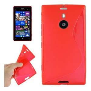 CUSTODIA GEL TPU SILICONE DOUBLE per NOKIA LUMIA 1520 COLORE ROSSO