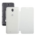 CUSTODIA FLIP COVER ORIZZONTALE per HUAWEI ASCEND G606 COLORE BIANCO