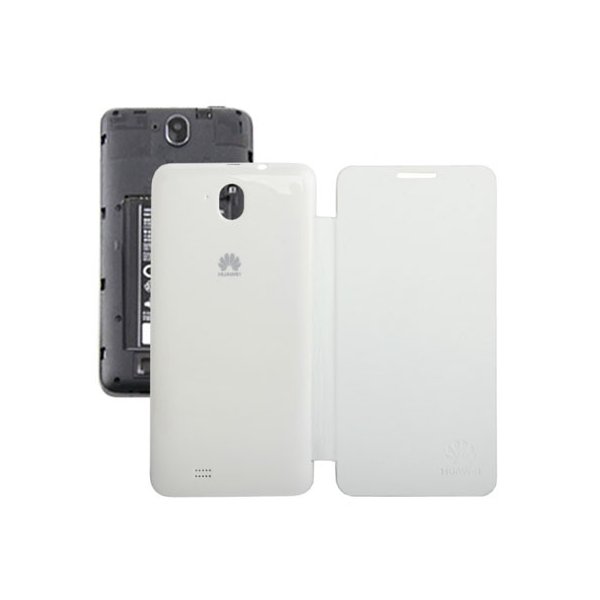 CUSTODIA FLIP COVER ORIZZONTALE per HUAWEI ASCEND G606 COLORE BIANCO