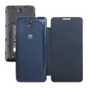 CUSTODIA FLIP COVER ORIZZONTALE per HUAWEI ASCEND G606 COLORE BLU