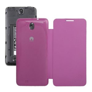 CUSTODIA FLIP COVER ORIZZONTALE per HUAWEI ASCEND G606 COLORE FUCSIA