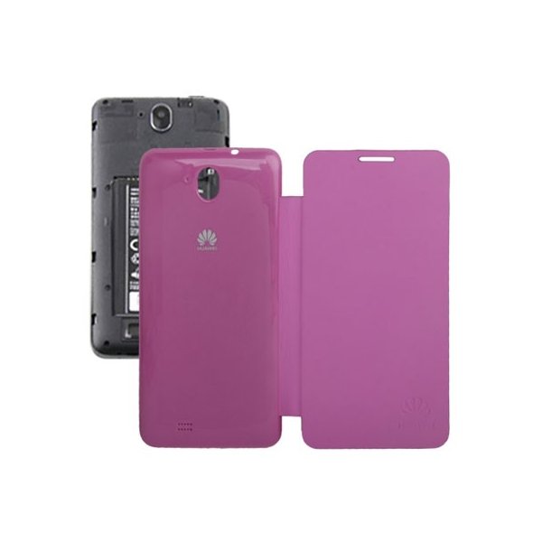 CUSTODIA FLIP COVER ORIZZONTALE per HUAWEI ASCEND G606 COLORE FUCSIA