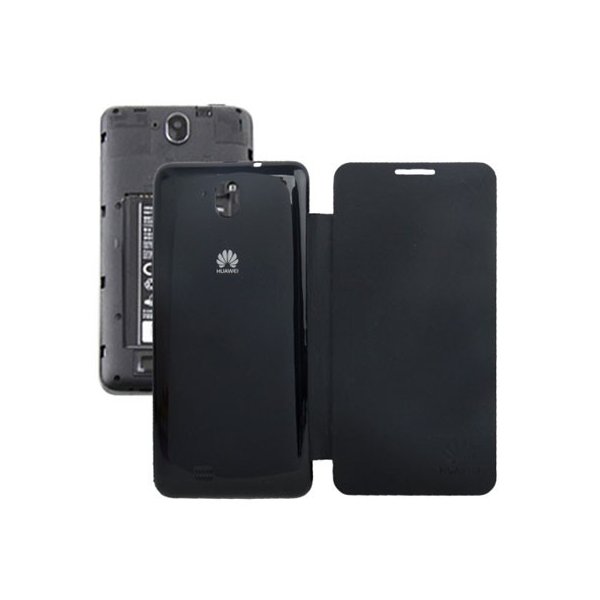 CUSTODIA FLIP COVER ORIZZONTALE per HUAWEI ASCEND G606 COLORE NERO