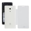 CUSTODIA FLIP COVER ORIZZONTALE per HUAWEI HONOR 3 COLORE BIANCO