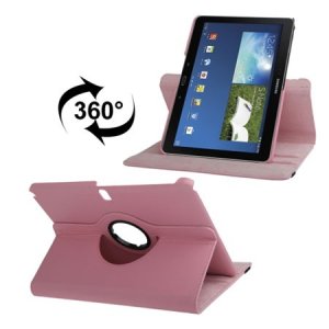 CUSTODIA BOOK PELLE GIREVOLE per SAMSUNG GALAXY NOTE 10.1" POLLICI (2014 EDITION), SM-P600, SM-P601, SM-P605 COLORE ROSA