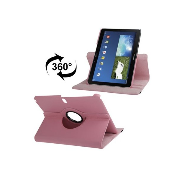 CUSTODIA BOOK PELLE GIREVOLE per SAMSUNG GALAXY NOTE 10.1" POLLICI (2014 EDITION), SM-P600, SM-P601, SM-P605 COLORE ROSA