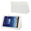 CUSTODIA BOOK PELLE per ASUS MEMO PAD 8, ME180A, 8" POLLICI CON STAND E PORTA PENNA COLORE BIANCO