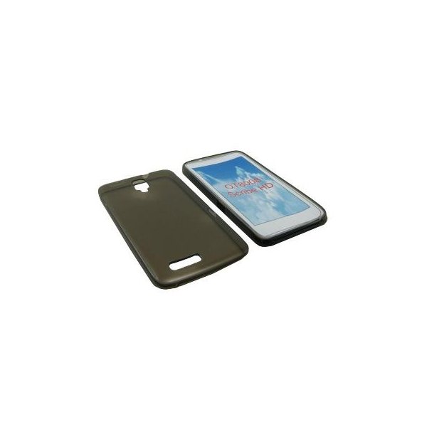 CUSTODIA GEL TPU SILICONE per ALCATEL ONE TOUCH SCRIBE HD, 8008 COLORE NERO