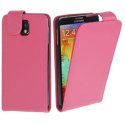 CUSTODIA FLIP VERTICALE PELLE per SAMSUNG GALAXY NOTE 3, N9000, N9002, N9005 COLORE FUCSIA