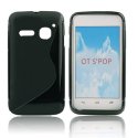 CUSTODIA GEL TPU SILICONE DOUBLE per ALCATEL ONE TOUCH S'POP 4030 COLORE NERO