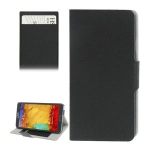 CUSTODIA FLIP ORIZZONTALE per SAMSUNG GALAXY NOTE 3, N9000, N9002, N9005 CON STAND E PORTA CARTE COLORE NERO