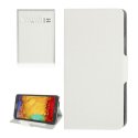 CUSTODIA FLIP ORIZZONTALE per SAMSUNG GALAXY NOTE 3, N9000, N9002, N9005 CON STAND E PORTA CARTE COLORE BIANCO