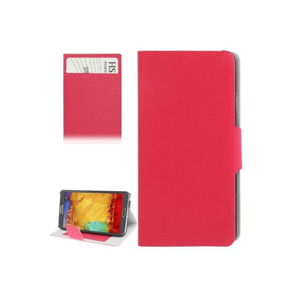 CUSTODIA FLIP ORIZZONTALE per SAMSUNG GALAXY NOTE 3, N9000, N9002, N9005 CON STAND E PORTA CARTE COLORE FUCSIA