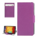 CUSTODIA FLIP ORIZZONTALE per SAMSUNG GALAXY NOTE 3, N9000, N9002, N9005 CON STAND E PORTA CARTE COLORE VIOLA