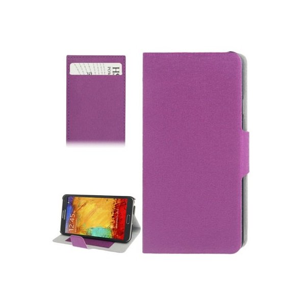 CUSTODIA FLIP ORIZZONTALE per SAMSUNG GALAXY NOTE 3, N9000, N9002, N9005 CON STAND E PORTA CARTE COLORE VIOLA