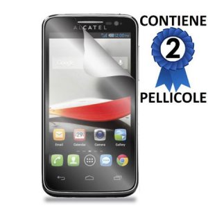 PELLICOLA PROTEGGI DISPLAY ALCATEL ONE TOUCH EVOLVE CONFEZIONE 2 PEZZI