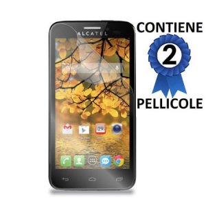 PELLICOLA PROTEGGI DISPLAY ALCATEL ONE TOUCH FIERCE CONFEZIONE 2 PEZZI