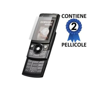 PELLICOLA PROTEGGI DISPLAY SAMSUNG G600 CONFEZIONE 2 PEZZI