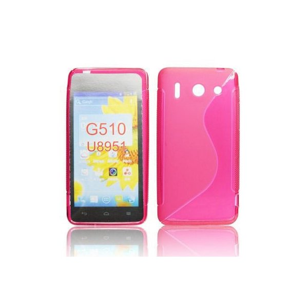 CUSTODIA GEL TPU SILICONE DOUBLE per HUAWEI ASCEND G510, U8951 DAYTONA COLORE ROSA