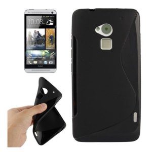 CUSTODIA GEL TPU SILICONE DOUBLE per HTC ONE MAX COLORE NERO