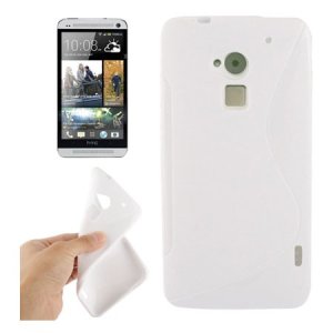 CUSTODIA GEL TPU SILICONE DOUBLE per HTC ONE MAX COLORE BIANCO