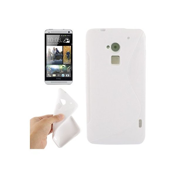 CUSTODIA GEL TPU SILICONE DOUBLE per HTC ONE MAX COLORE BIANCO