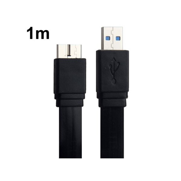 CAVO MICRO USB 3.0 PIATTO - LUNGHEZZA 1 MT COLORE NERO