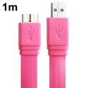 CAVO MICRO USB 3.0 PIATTO - LUNGHEZZA 1 MT COLORE FUCSIA