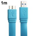 CAVO MICRO USB 3.0 PIATTO - LUNGHEZZA 1 MT COLORE BLU