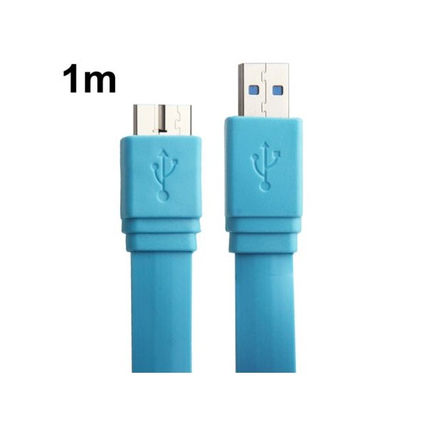 CAVO MICRO USB 3.0 PIATTO - LUNGHEZZA 1 MT COLORE BLU